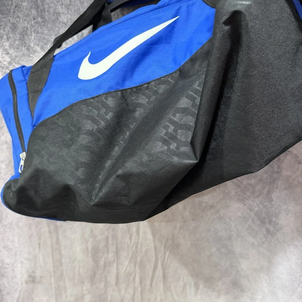 Nike Brasilia Duffel Bag Medium Royal Blue Black Gym Travel Train Sports